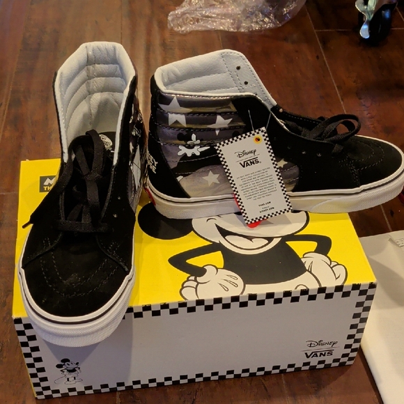 Vans Disney High-Top Sneakers - Black and Gray - Picture 1 of 5